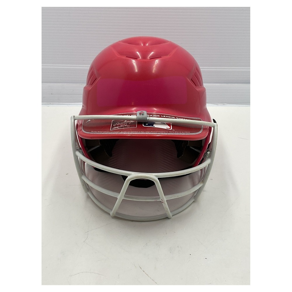 Rawlings CFBH1 Pink Batting Helmet with Face Guard OSFM 6.5-7.5 Youth Softball
